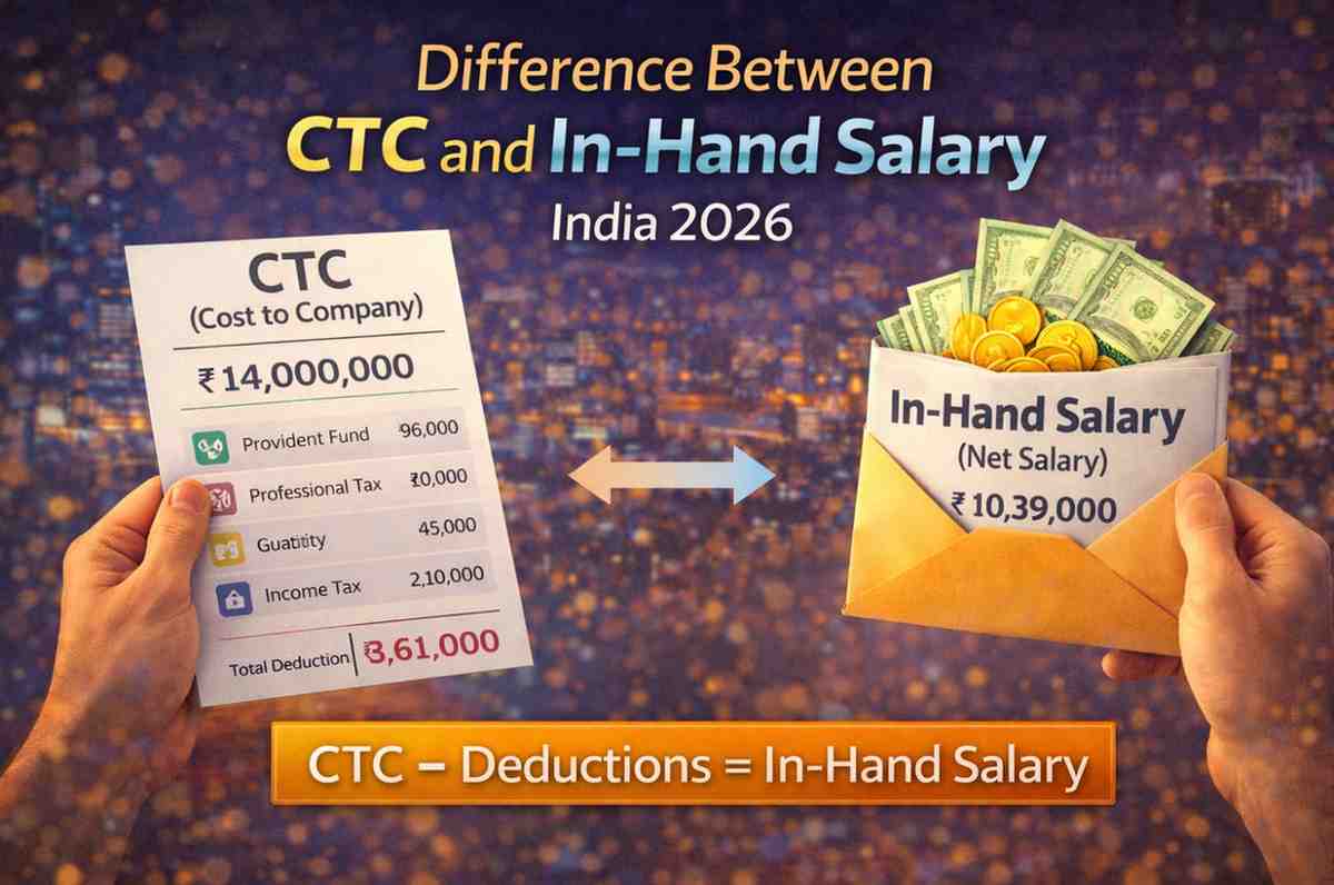 Difference Between CTC and In-Hand Salary India 2026